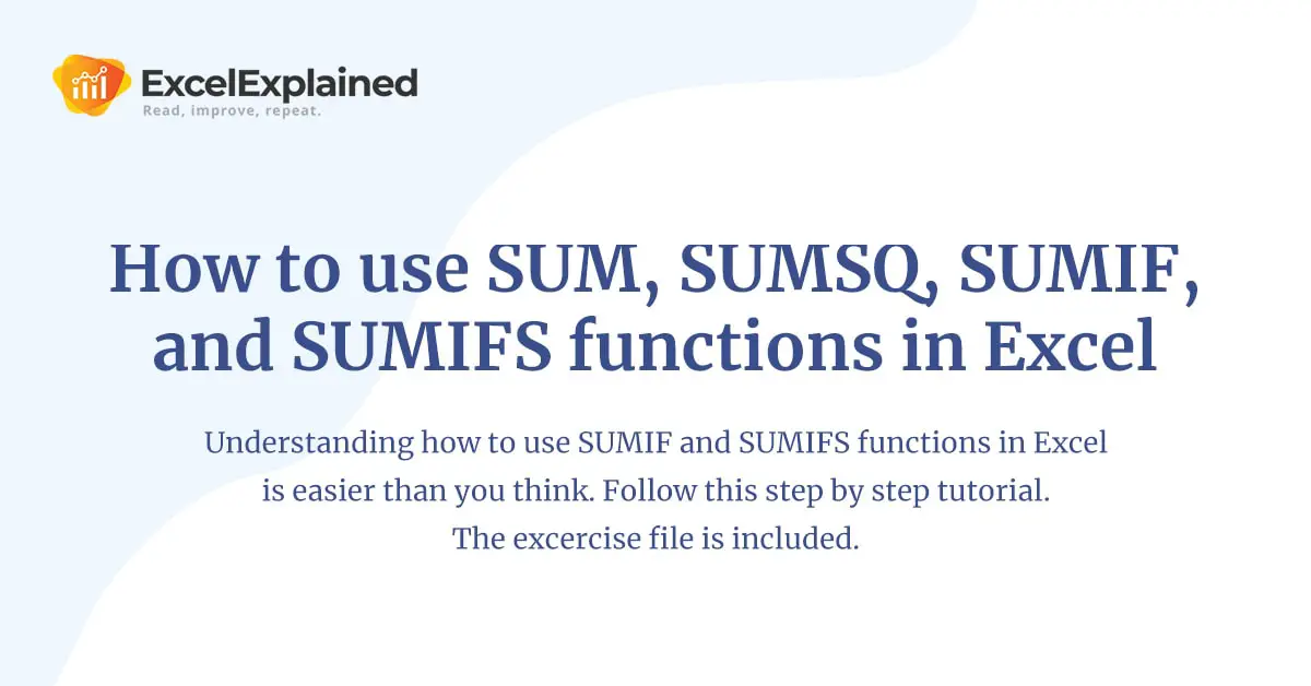 How To Use Sum And Sumsq Functions In Excel Excel Explained 1943