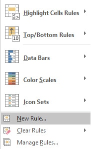 New conditional formatting rule