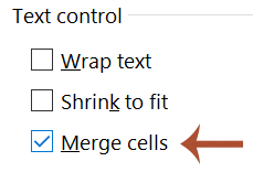 Uncheck the Merge cell option