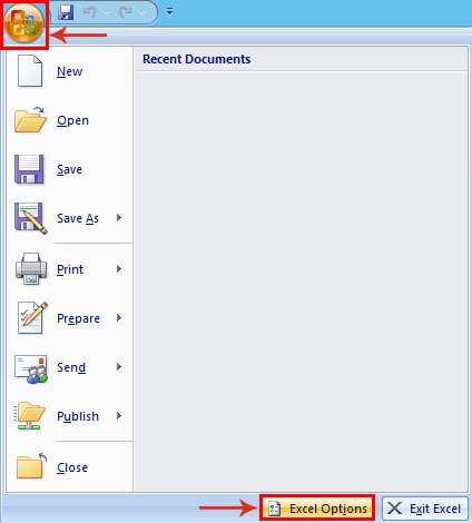 Find your Excel version Excel 2007
