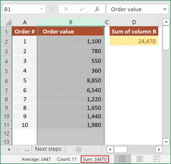 How to add a whole column in Excel [step by step guide] | Excel Explained