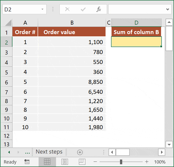 How to add multiple rows in excel and keep column totals - totallyaca