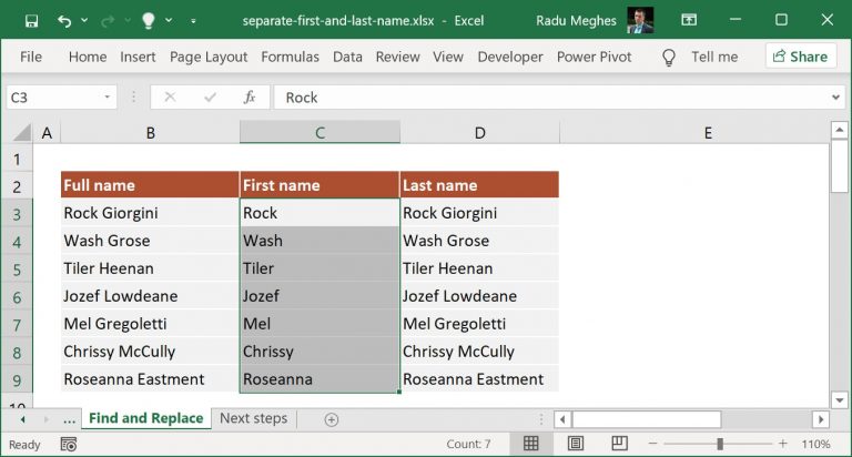 How to Separate First and Last Name in Excel: Easy Methods for ...