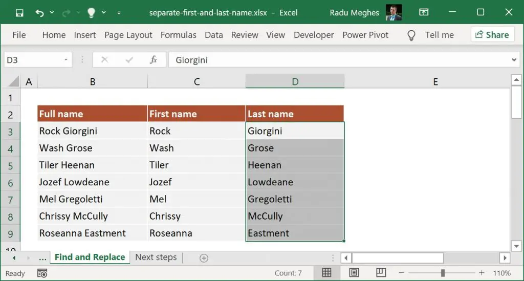 How to Separate First and Last Name in Excel: Easy Methods for ...